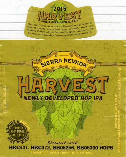 Harvest - Newly Developed Hop IPA 2015